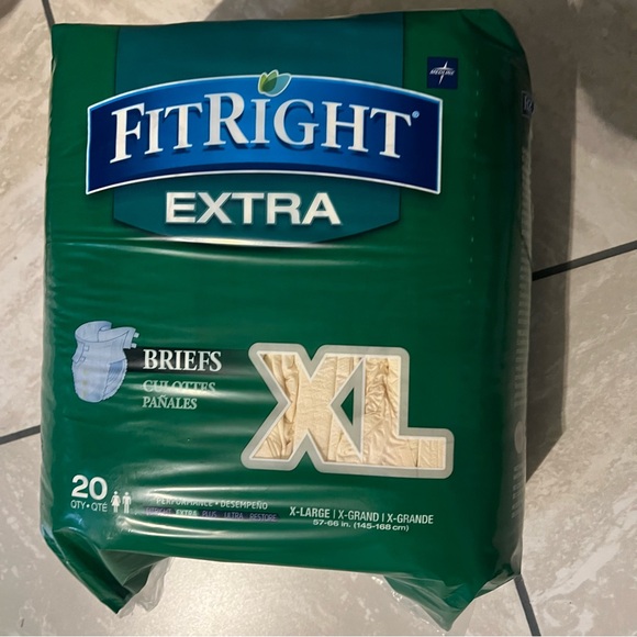 Medline FitRight Ultra Adult Unisex Briefs Diapers - 20 Count XL - Picture 4 of 6